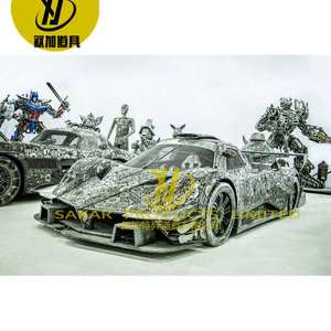 Gran tamaño al aire libre jardín Parque decoración <span class=keywords><strong>Corten</strong></span> acero Pino cono escultura gigante Robot escultura Coche - Product Image 5