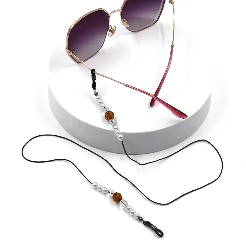 Custom Beaded pearls Sunglasses Chain Pearls sunglasses cords glasses chain Nylon eyewear chain