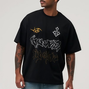 Camiseta de Lujo de Alta Calidad 100% Algodón, Unisex, con Logotipo Personalizado, Corte Cuadrado, Camiseta Blanca Extra Grande para Hombre - Product Image 1