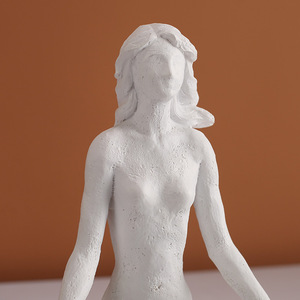 Abstract Family Figurine White Resin Minimalist Design Home Office <b>Decor</b> Art Sculpture For Desk Study Cabinet Display - Product Image 3