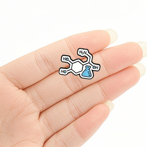 European &amp; American Style Creative Math <strong>Physics</strong> Chemistry Metal Badge, Cute Fun Brooch with <strong>Chemical</strong> Formula Patterns - Product Image 3