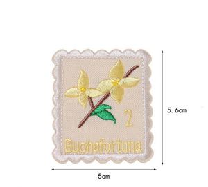 New Design Self <b>Sticker</b> Exquisite Embroidery <b>Flower</b> Stamp Patch Applique for Hat Clothes Phone case Decoration - Product Image 5