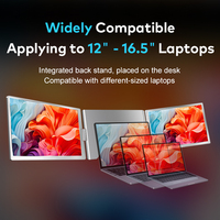 Monitores Portátiles de 14 Pulgadas 1200P, 1 Cable para 2 Pantallas LCD con Puerto Tipo-C, Extensor de Pantalla para Windows y MacOS
