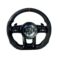 Volant personnalisé en cuir et fibre de carbone à motif forgé pour Mercedes-Benz C300 CLS C257 C63 AMG Style