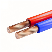 Câble et fil de construction BVR 1,5 mm-6 mm multiconducteurs en cuivre, PVC, basse tension, sans halogène, faible émission de fumée, ignifuge
