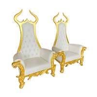 Fauteuil de mariage en cuir blanc, capitonné à boutons, style trône royal, pour événements, hôtels, mariages, pour la reine, le prince, la mariée et le marié, disponible en tailles Queen et King, à prix abordable