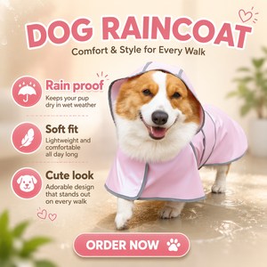 Impermeabile per Cani di Taglia Grande in PU, Design Innovativo, Traspirante con Strisce Riflettenti, per Teddy, Corgi, Golden Retriever, Uso Esterno - Product Image 2