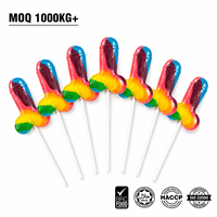 Fabricant de bonbons en gros, sucettes en forme de pénis 3D, commandes en vrac en conserve, halal, BRC, emballage personnalisé