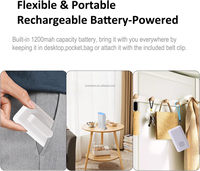 Bouton d'appel sans fil SOS Rechargeable USB Alarme pour personnes âgées Sonnette de téléavertisseur avec lumière vibrante