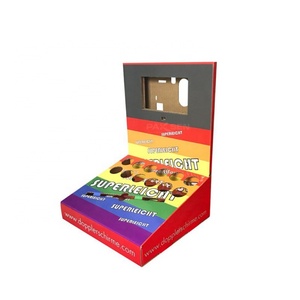 Personalized Point of Purchase POP Paper <b>Counter</b> Corrugated Display Cardboard Tabletop Display With LCD Screen - Product Image 3