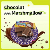 Barre de bonbons au coton chocolatée personnalisée en gros de Thaïlande, collation pour enfants, chocolat croustillant et guimauve sucrée