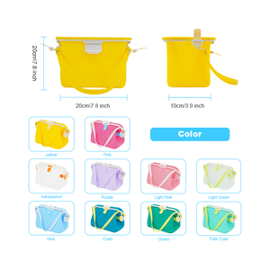 Choice Fun Food Crisper Juego de fiambrera plegable Rectangular Silicona Contenedores de almacenamiento de alimentos plegables - Product Image 6