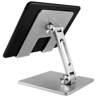Support de tablette pliable en acier carbone Great Roc, support de tablette portable, base en métal robuste, support de téléphone pour bureau