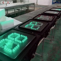 Feux de signalisation routière LED solaires intégrés à écran complet Cishine 200 mm 300 mm 400 mm pour le contrôle du trafic