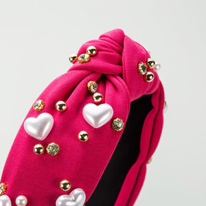 عقال على الطراز الأوروبي والأمريكية مرصع بالماس عقدة لؤلؤ واسعة للنساء بيع بالجملة إكسسوارات شعر وغسيل الوجه - Product Image 3