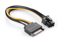 Cable de alimentación de tarjeta PCI Express, SATA, 8 pulgadas, 15 pines a 6 pines