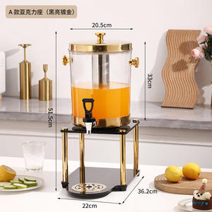 Dispensador de Bebidas Calientes/Frías de Acero Inoxidable, Acrílico y PC de 8L, Grado Comercial, con Grifo de Empuje (Forma Redonda/Cuadrada) - Product Image 5