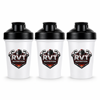 Bouteilles de sport personnalisées à faible MOQ avec impression de plusieurs logos et couleurs, bouteilles de protéines pour la gym, en plastique PP sans BPA, échantillons de gobelets d'eau