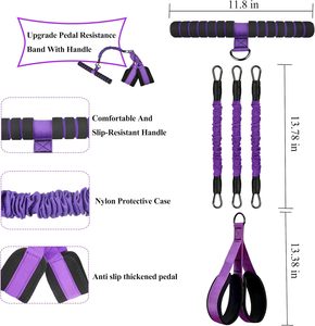 Bande de Résistance en Latex avec Poignée, Version Améliorée 30LBS, Lot de 3 Bandes de Résistance pour Homme et Femme, Équipement d'Entraînement du Core - Product Image 3