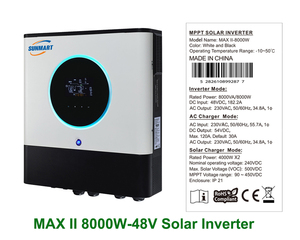 Tốt nhất voltronic 8kw max ii năng lượng mặt trời biến tần được xây dựng trong wifi có thể song song làm việc mà không cần pin 48v 120a <span class=keywords><strong>mppt</strong></span> điều khiển - Product Image 2
