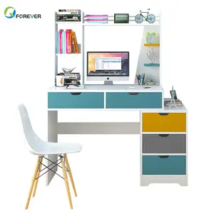 电脑桌简约桌面书柜组合一学生宿舍家庭桌子卧室简易书桌