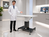TB-S250 Motorized Ophthalmic Table Height Adjustable 65-84cm Waterproof Scratch-Resistant Top Slit Lamp Instrument Desk