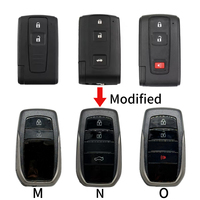 Vente directe d'usine, clés de voiture modifiées à 2/3/4 boutons, clés de remplacement pour clés de voiture Toyota