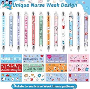 Stylos d'infirmière personnalisé motif drôle mignon papeterie personnalisée <span class=keywords><strong>stylo</strong></span> à bille en plastique enfichable tige vide transparente - Product Image 6
