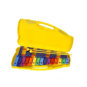 25 catatan warna-warni musik berwarna xylophone untuk dijual dengan kunci logam alat musik piano untuk anak-anak