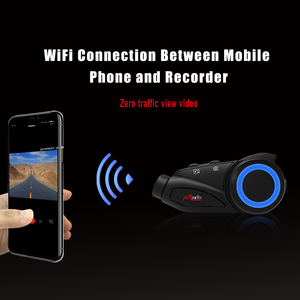 Grabadora Wi-Fi de 1000M para intercomunicador Bluetooth, sistema de comunicación de auriculares para casco para motocicletas - Product Image 4