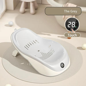 Fournitures pour bébé <span class=keywords><strong>Baignoire</strong></span> pliable avec affichage <span class=keywords><strong>de</strong></span> la température <span class=keywords><strong>Support</strong></span> pratique pour le bain - Product Image 4