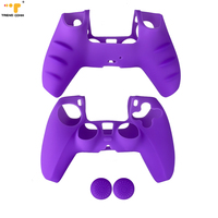 Peaux de contrôleur en silicone avec poignée au pouce, coque de protection Consol d'origine compatible avec les accessoires en boîte PS4, vente en gros