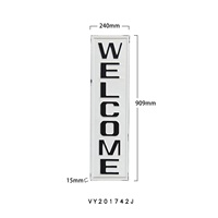 Plaque de bienvenue rétro vintage pour la maison, lettres décoratives, en métal durable, fer forgé, style rustique, ferme, noir et blanc