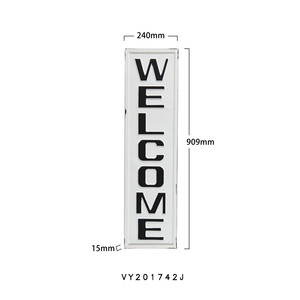 <b>Retro</b> Vintage Home <b>Decor</b> Welcome Door Sign Letter Words Plaque Durable Rectangle Metal Cast Iron Rustic Farmhouse Black White - Product Image 2