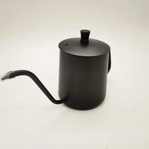 Manufacturer Custom Barista Coffee Maker Black Tea Pot Stainless Steel Camping Pour Over Gooseneck Kettle Brewing Coffee Pot