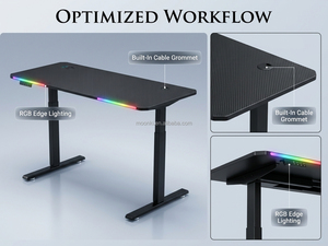 Bureau portable pliable réglable en hauteur avec roulettes, poste de travail mobile léger pour ordinateur portable - Product Image 2