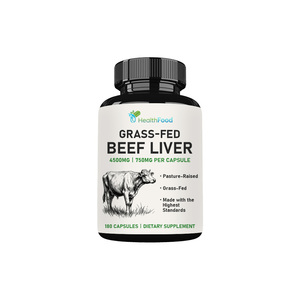 Private Label Halal Grass-Fed Beef Liver Capsules 4500MG Strengthen Immunity Grow Joints Ligament Tendons Support Heart Liver - Product Image 1