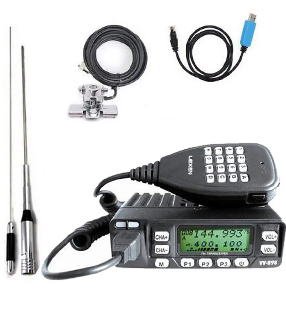 Grosir leixen Radio seluler VV-898, LEIXEN VV-898 dua arah Radio 20W UHF/VHF Ham Radio Transceiver seluler