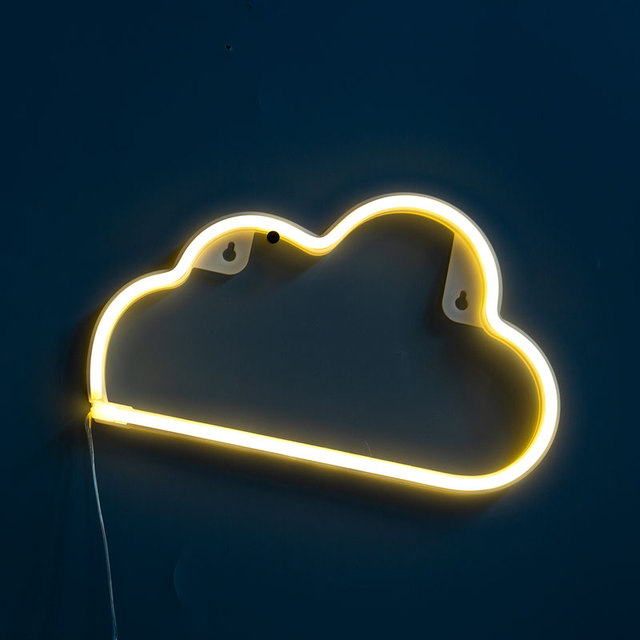 Newish New Product Custom Baby Cloud Night Light Battery Operated Neon Sign Decorative Lamp with USB and Battery Box
