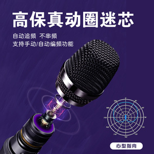 Micrófono Inalámbrico Leigongwang Cr890 con Receptor UHF, Uno a Dos, para Karaoke en Casa, Actuaciones en Escenario, KTV - Product Image 4