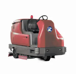 Ride-on floor scrubber