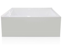 Baignoire autoportante de luxe en acrylique blanc pour hôtel, salle de bain intérieure, alcôve, baignoire de trempage froide