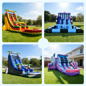 Tobogán Acuático Inflable Comercial con Diseño de Palmera, Toboganes de Alta Calidad para Alquiler en Fiestas - Product Image 5