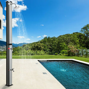 CYEN 35 L <span class=keywords><strong>Prix</strong></span> usine Nouveau design <span class=keywords><strong>Douche</strong></span> <span class=keywords><strong>solaire</strong></span> carrée en PVC pour <span class=keywords><strong>piscine</strong></span> extérieure Énergie verte Noir et Argent - Product Image 6