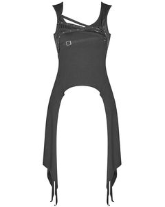 เสื้อกล้ามสไตล์โกธิคสำหรับผู้หญิงเสื้อกล้ามสีดำ <span class=keywords><strong>dieselpunk</strong></span> dystopian STRAPS - Product Image 1