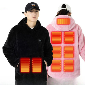 Felpa Riscaldante in Velluto Corallo per Uomo e Donna, Nuovo <span class=keywords><strong>Abbigliamento</strong></span> Intelligente USB Riscaldato per l'Inverno, Felpa con Cappuccio Calda - Product Image 1