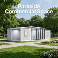 Edificio de Contenedores Desmontables de 3.5m de Altura, Combinación de Unidades de 20 pies, Diseño Abierto para Uso Comercial y Residencial de Gran Espacio