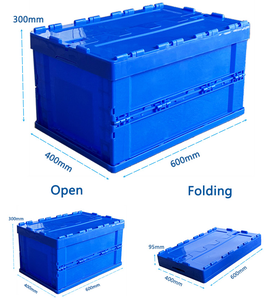 Boîtes de rangement pliables en <span class=keywords><strong>plastique</strong></span> pour la vente en gros, gain de place, <span class=keywords><strong>avec</strong></span> <span class=keywords><strong>couvercle</strong></span>, rapport d'emboîtement 4:1, anti-poussière et résistantes à l'eau - Product Image 6