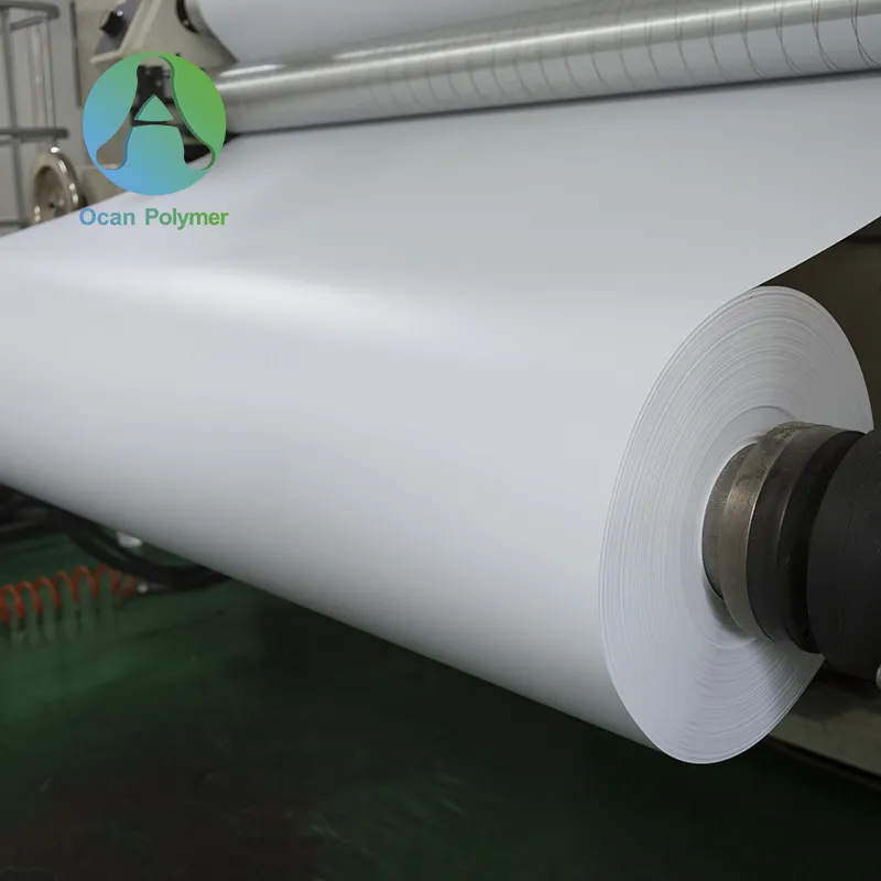 1400mm*1000mm width white matt plastic pvc roll film for UV offset printing