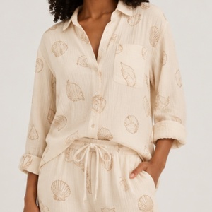 <span class=keywords><strong>Pigiama</strong></span> da <span class=keywords><strong>Donna</strong></span> Stampato, Abbigliamento da Notte Traspirante, Cardigan con Bottoni, Abbigliamento da Notte Femminile, Set <span class=keywords><strong>Pigiama</strong></span> in <span class=keywords><strong>Cotone</strong></span> per Donne - Product Image 4